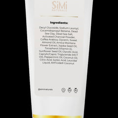 White product label with SiMi Naturals logo, ingredient list, and organic icons