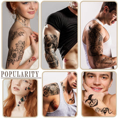 Usage example of Kids Waterproof Temporary Tattoos - 77 Sheets 17 Half Arm  60 Tiny Safe for Skin