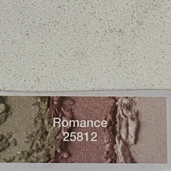 Side view of Jafra Powder Eyeshadow Trio compact displaying three matte shades in warm brown tones with sleek black case