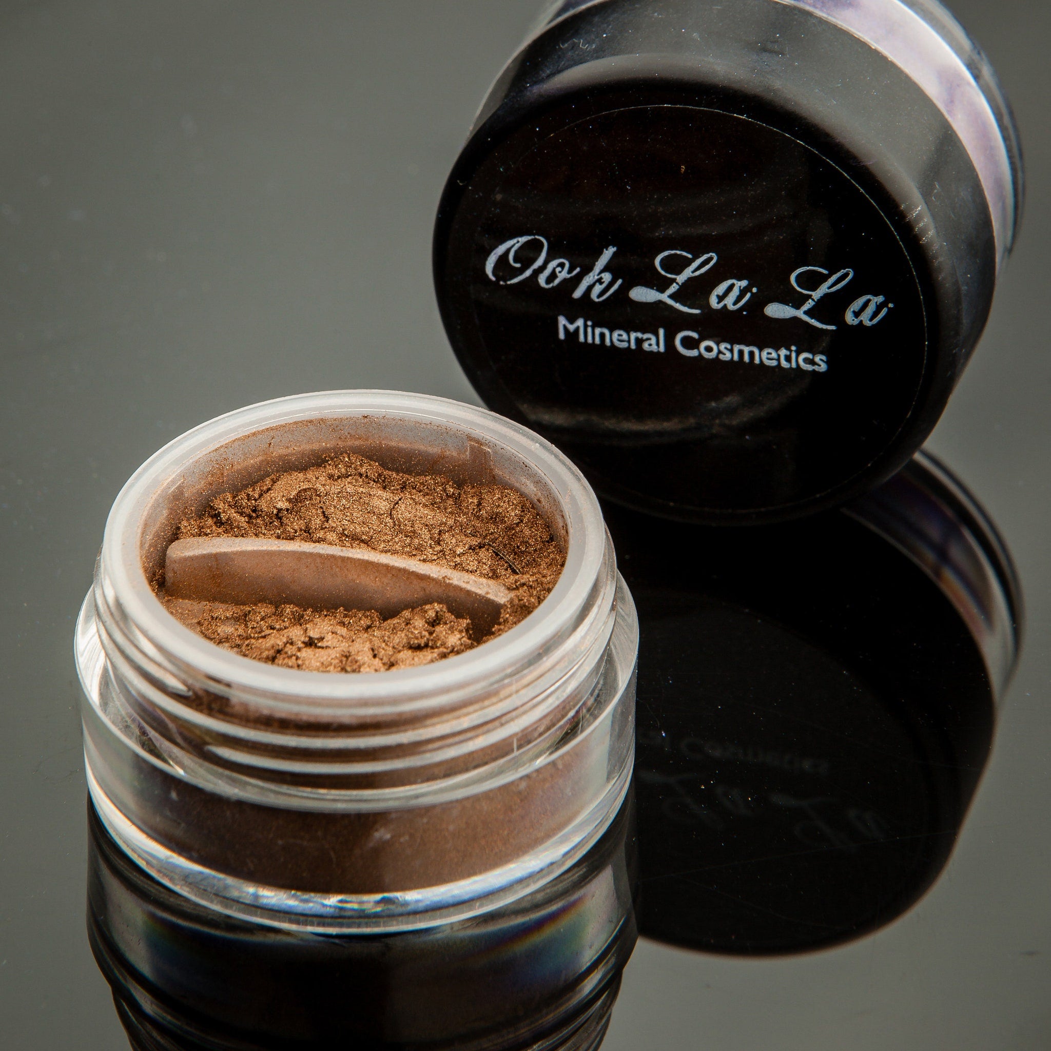 Packaging view of Natural Vegan Mineral Eye Shadow - Browns  Neutrals Gluten  Cruelty Free Long La