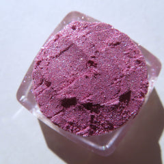 Alternative angle of Red Pink Shimmery Vegan Mineral Eye Shadow Carmine-Free Loose Pigments Cruelty-F