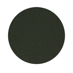 Close-up of matte pressed eyeshadow in tropical blue shade with smooth texture, housed in a round 26mm pan