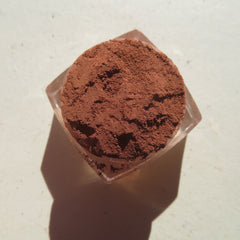 Alternative angle of Matte Medium Orange Brown Mica Mineral Eye Shadow - Vegan Cruelty-Free Loose Pig