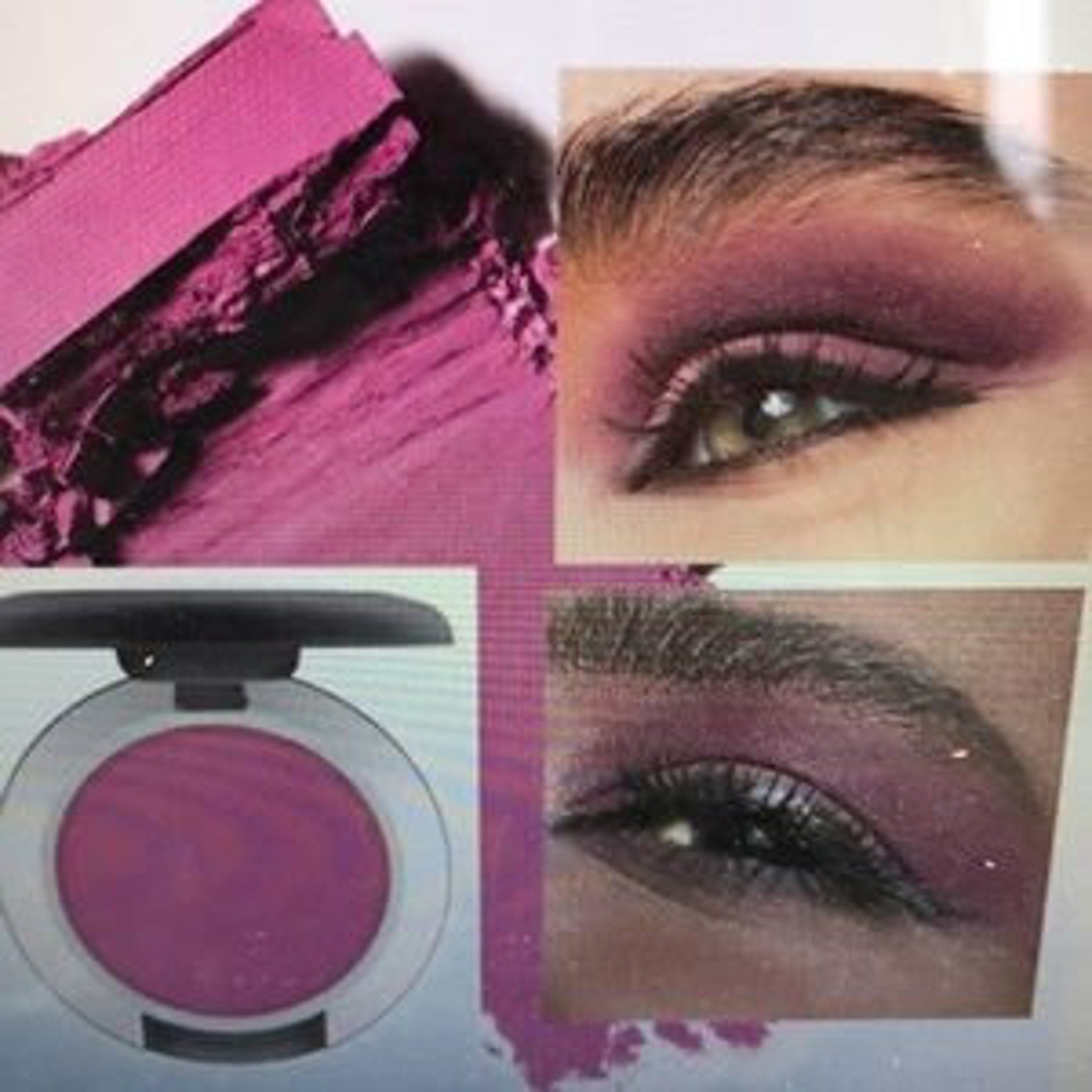 Close-up of MAC Matte Len’s Blur Soft Powder Eye Shadow showing smooth texture and rich pigment in compact pan