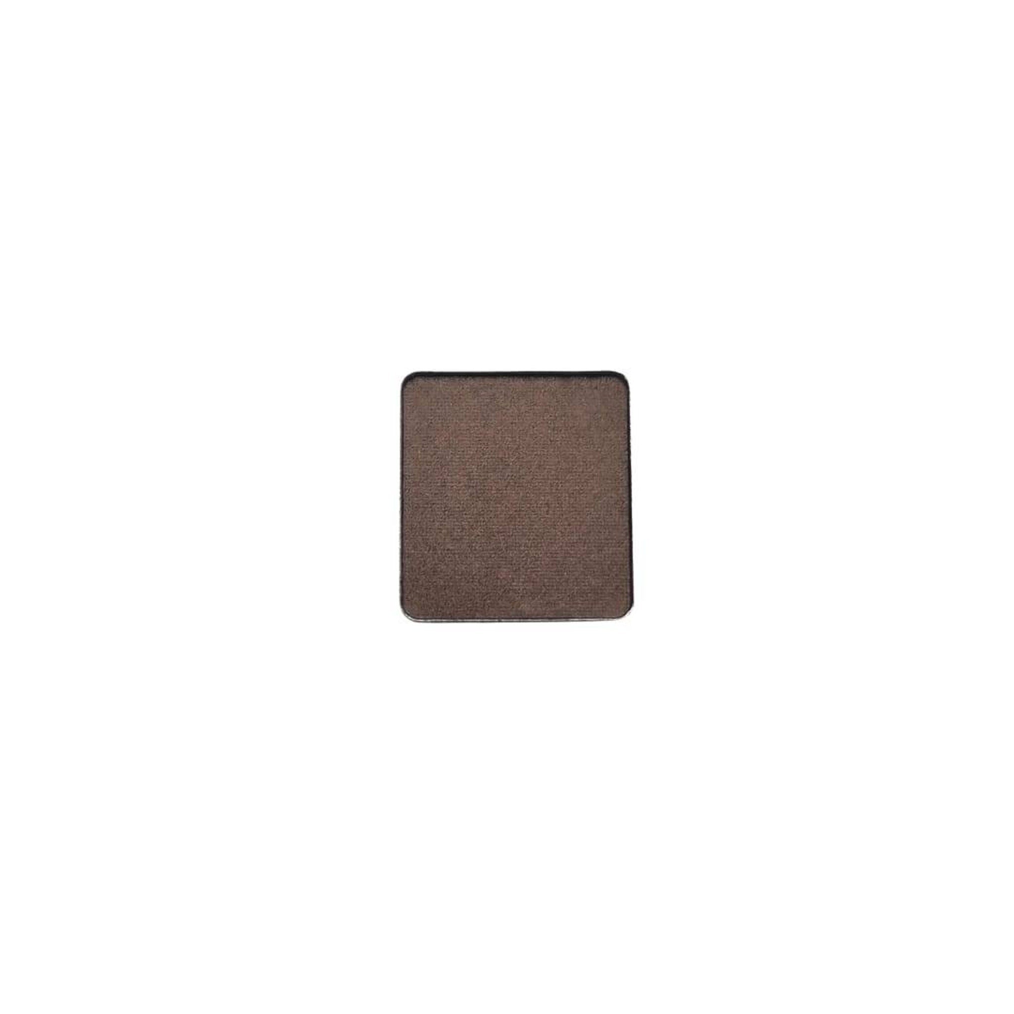 Eyeshadow single in brown matte finish, square compact shape
