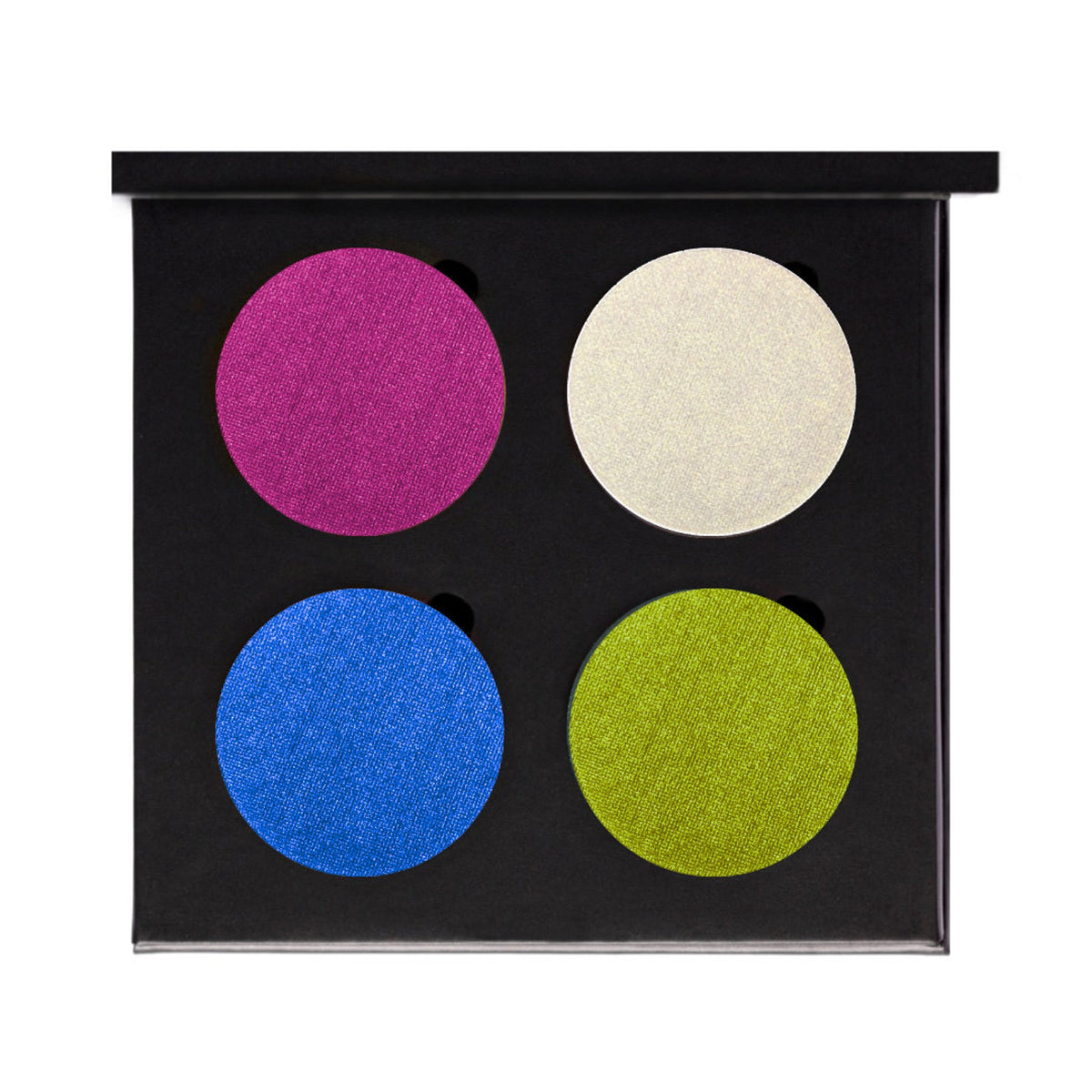 Close-up of clean vegan eyeshadow pan in a neutral shade with smooth matte finish and minimalist packaging