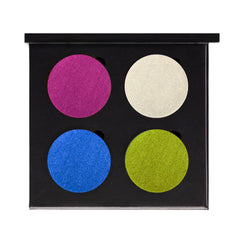 Close-up of clean vegan eyeshadow pan in a neutral shade with smooth matte finish and minimalist packaging