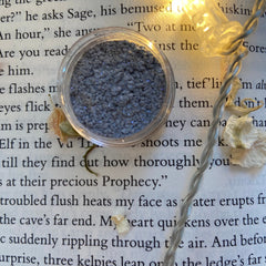 Parchment Bookish Beauty Eye Shadow in a matte neutral beige shade with sleek black compact packaging