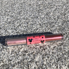 Minnie Mouse metallic pink liquid eyeshadow in a sleek tube with doe-foot applicator, showcasing shimmer finish