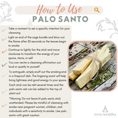 Palo Santo sticks, light brown wood, tied bundle, on wood, Little Buddha brand