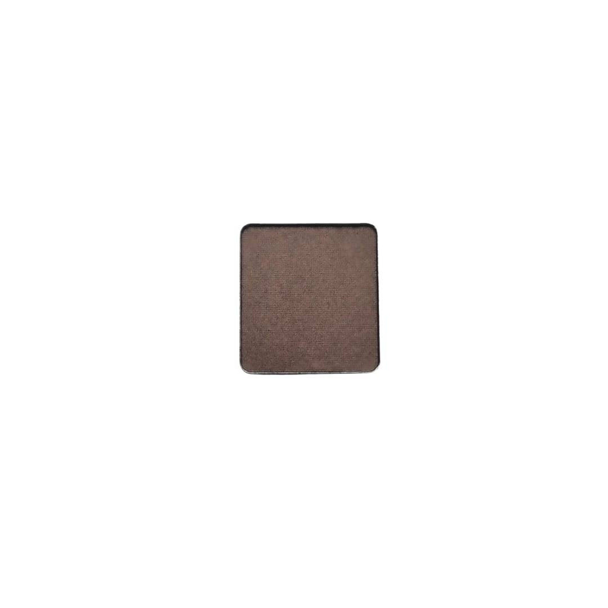 Eyeshadow single in brown matte finish, square compact shape