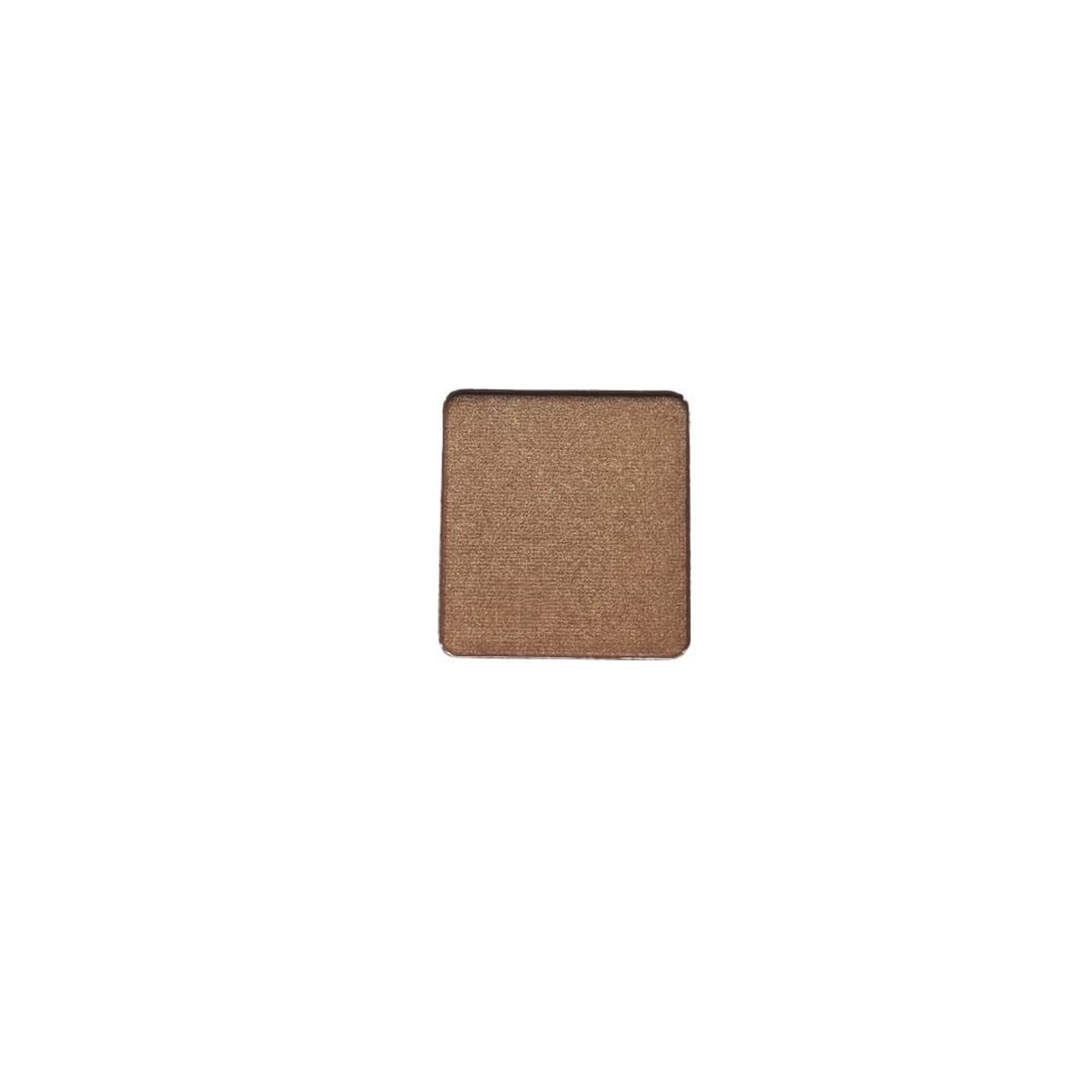 Eyeshadow single in bronze color with matte finish and square shape