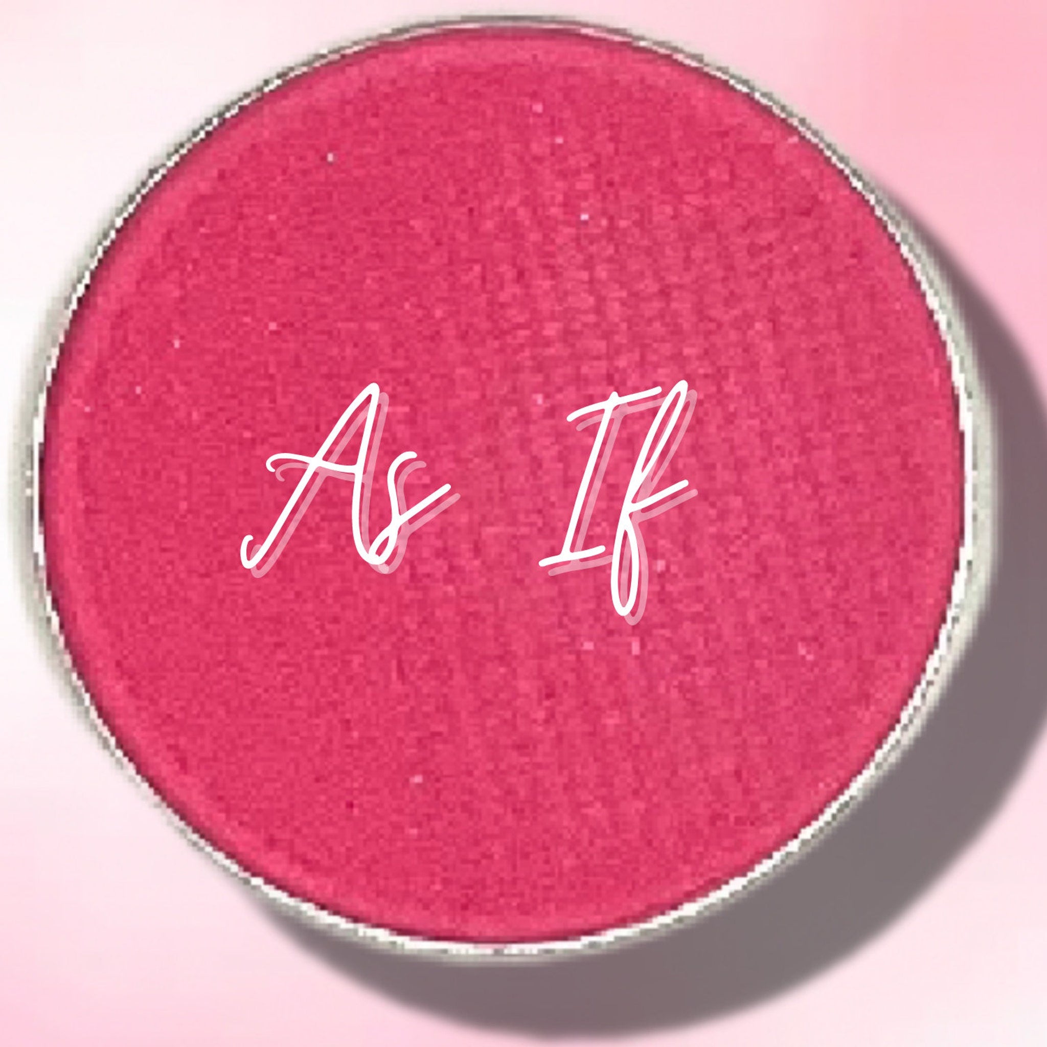 Side view of vegan matte eyeshadow compact showing smooth pressed powder texture and minimalist packaging design