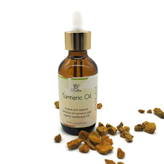 Detailed close-up of Radiant Glow Turmeric Facial Oil