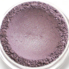 Side view of vegan purple shimmer eyeshadow palette showing elegant gradient and satin finish