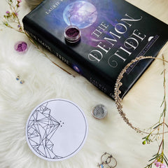 High Fae Bookish Beauty Eyeshadow palette with six shimmering shades in jewel tones, arranged in rectangular pans inside a hardcover-style case