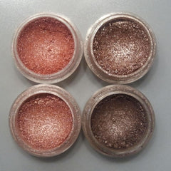 Romantic Eye Shadow Collection palette with six matte and shimmer shades in rose, mauve, and bronze tones