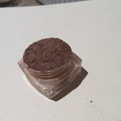 Alternative angle of Matte Dark Brown Mineral Eyeshadow - Cafe Noir Vegan Loose Powder Pigment Cruelt