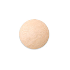 Side view of French Vanilla baked eye shadow pan showing creamy beige powder with subtle shimmer texture