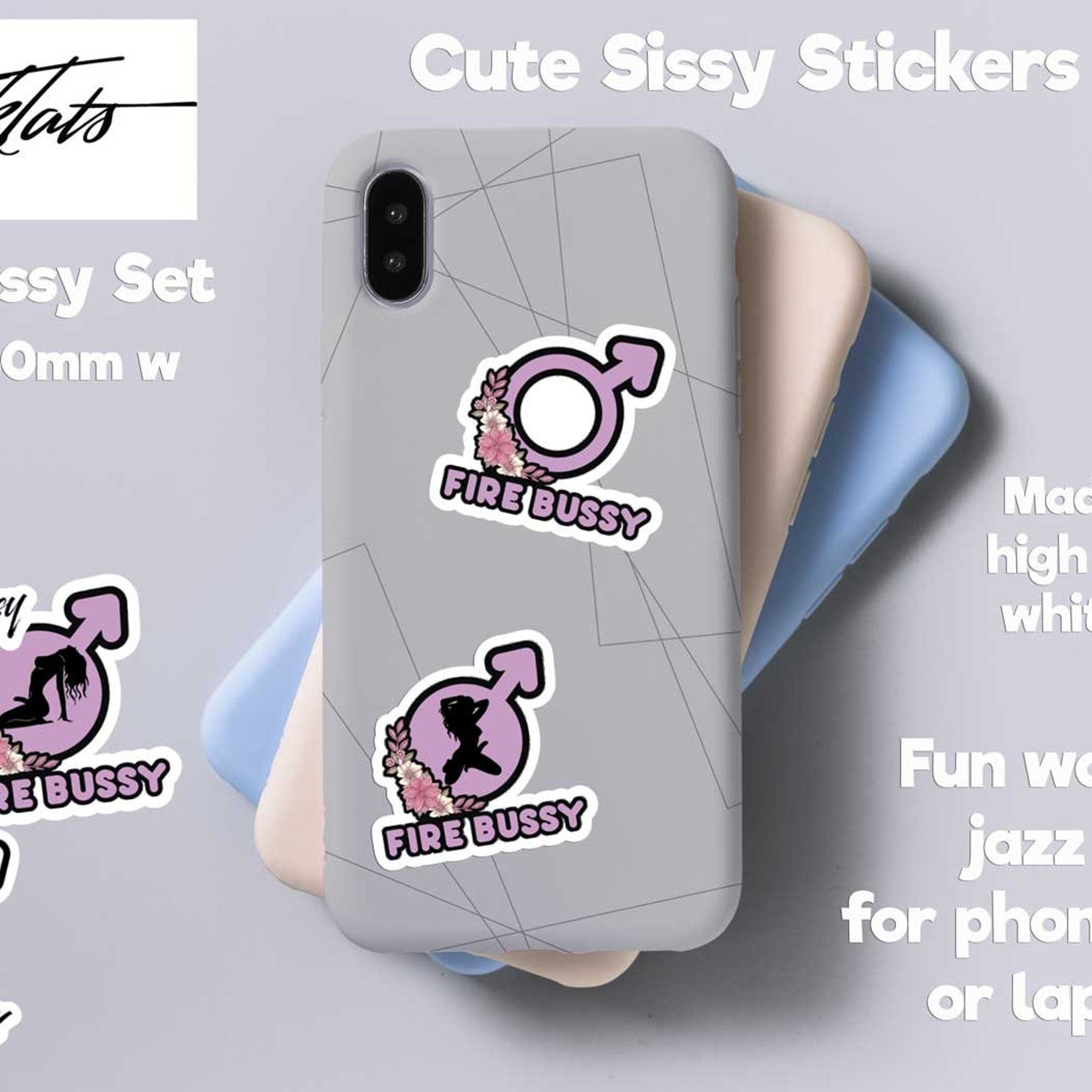 Additional view of 5 Gentle Skincare Stickers Femboy Sissy  Feminized Sets for Healthy Skin