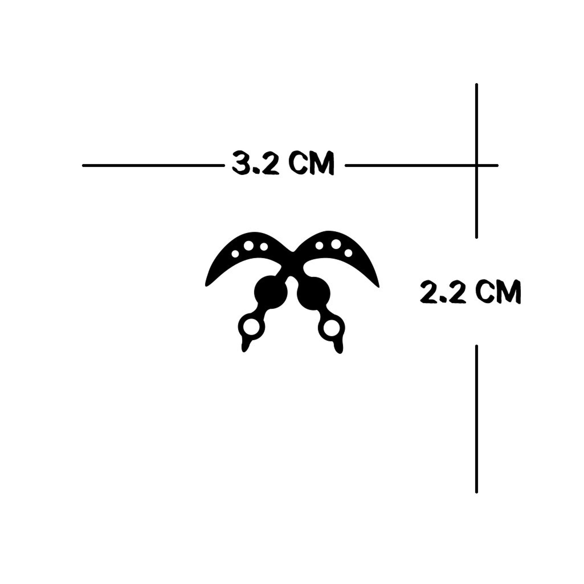Detailed close-up of African Courage Symbols Semi-Permanent Tattoo  Waterproof Lasts 1-2 Weeks