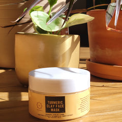 Usage example of Natural Turmeric Clay Mask for Dark Spots Acne  Eczema - Face  Body
