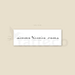 Detailed close-up of Amor Vincit Omnia Skin-Friendly Temporary Tattoos 3-Pack