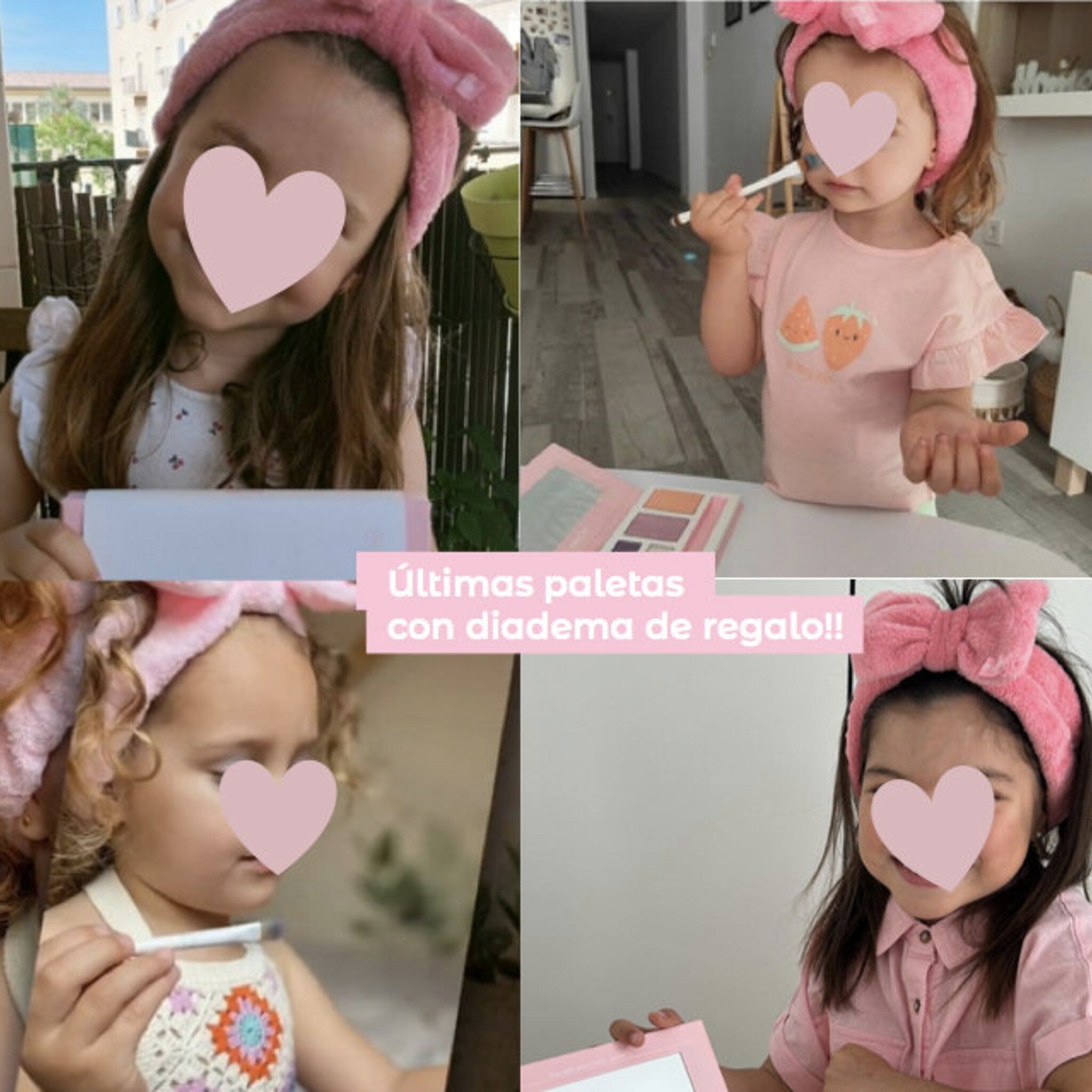 Girl applying soft pink and beige natural eye shadow with fingertip for subtle daytime look