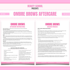 Powder ombre brows aftercare guide with skincare steps for flawless healing and vibrant brow results
