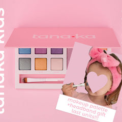 Soft pink and nude matte eye shadow palette with floral design, perfect for natural makeup looks