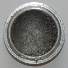 Arc Angel Mineral Eye Shadow in a sleek black compact with shimmering silver-blue powder