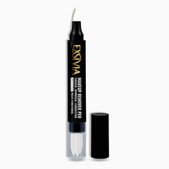 Makeup remover pen black and white pen with Exsivia branding, cap off, for makeup correction