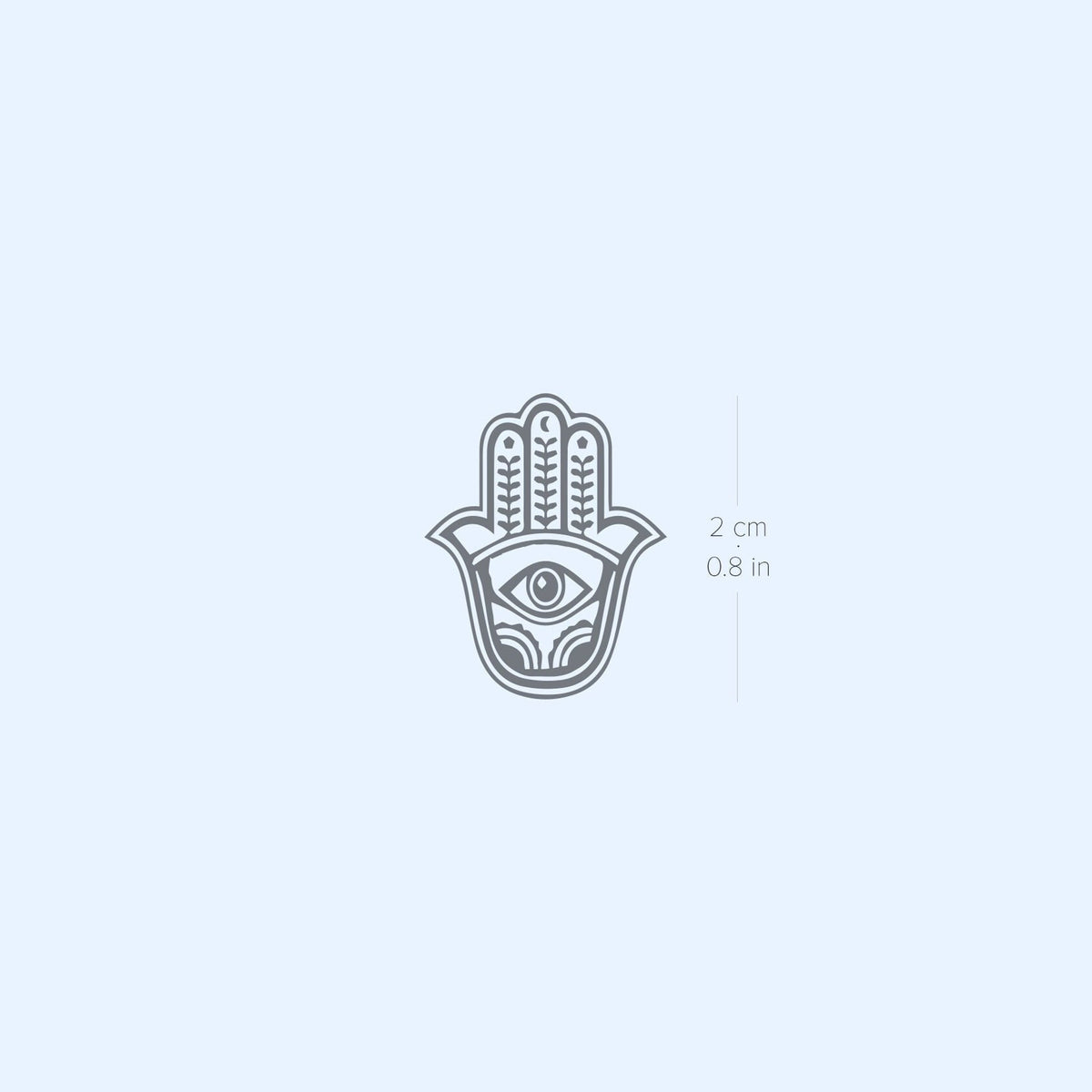 Main product view of 2-Week Semi-Permanent Hamsa Tattoo Set 2 Pack - Skin-Safe