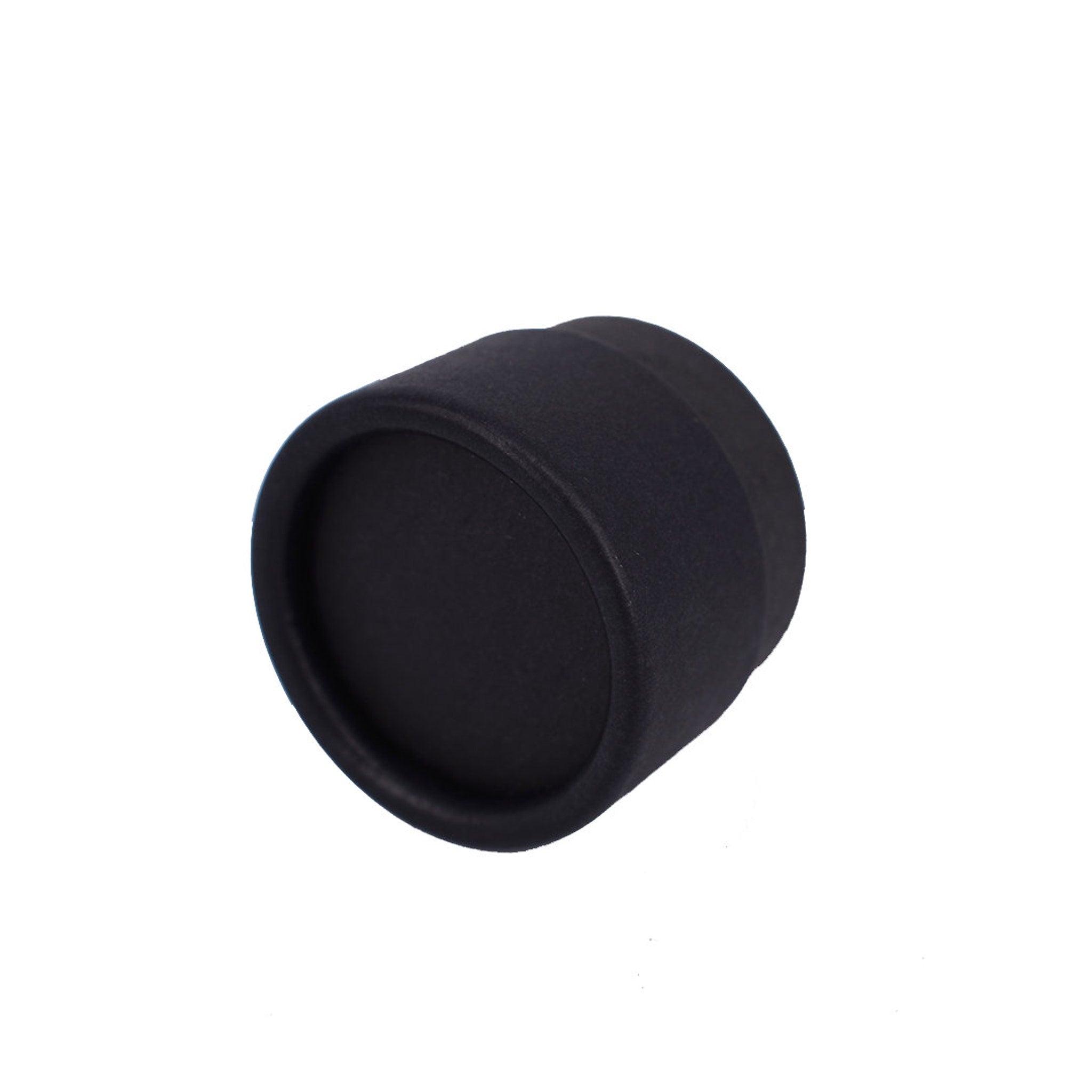 Round black cardboard box with lid, matte finish, for packaging