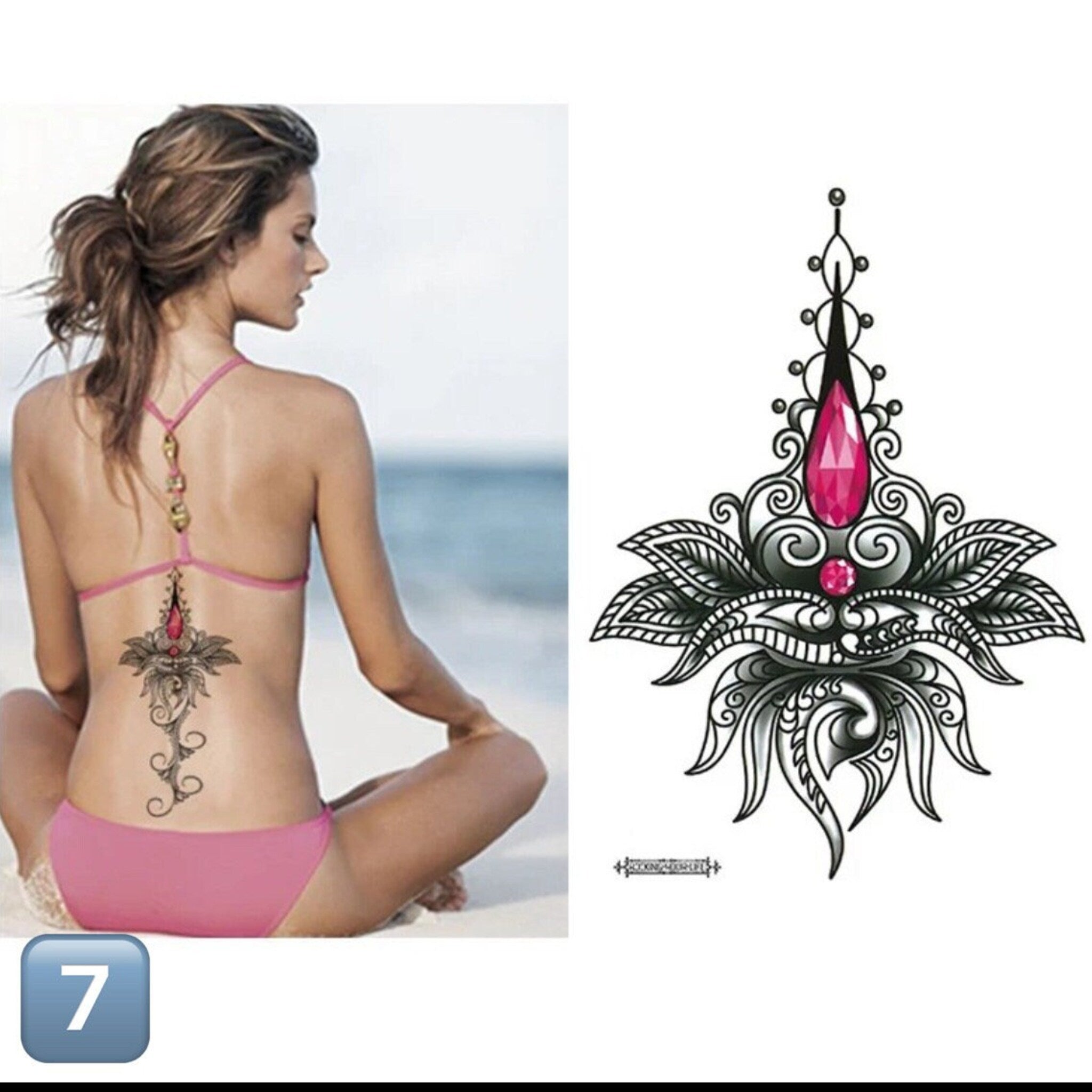 Close-up side view of a delicate underboob tattoo resting on glowing skin with subtle shimmer accents