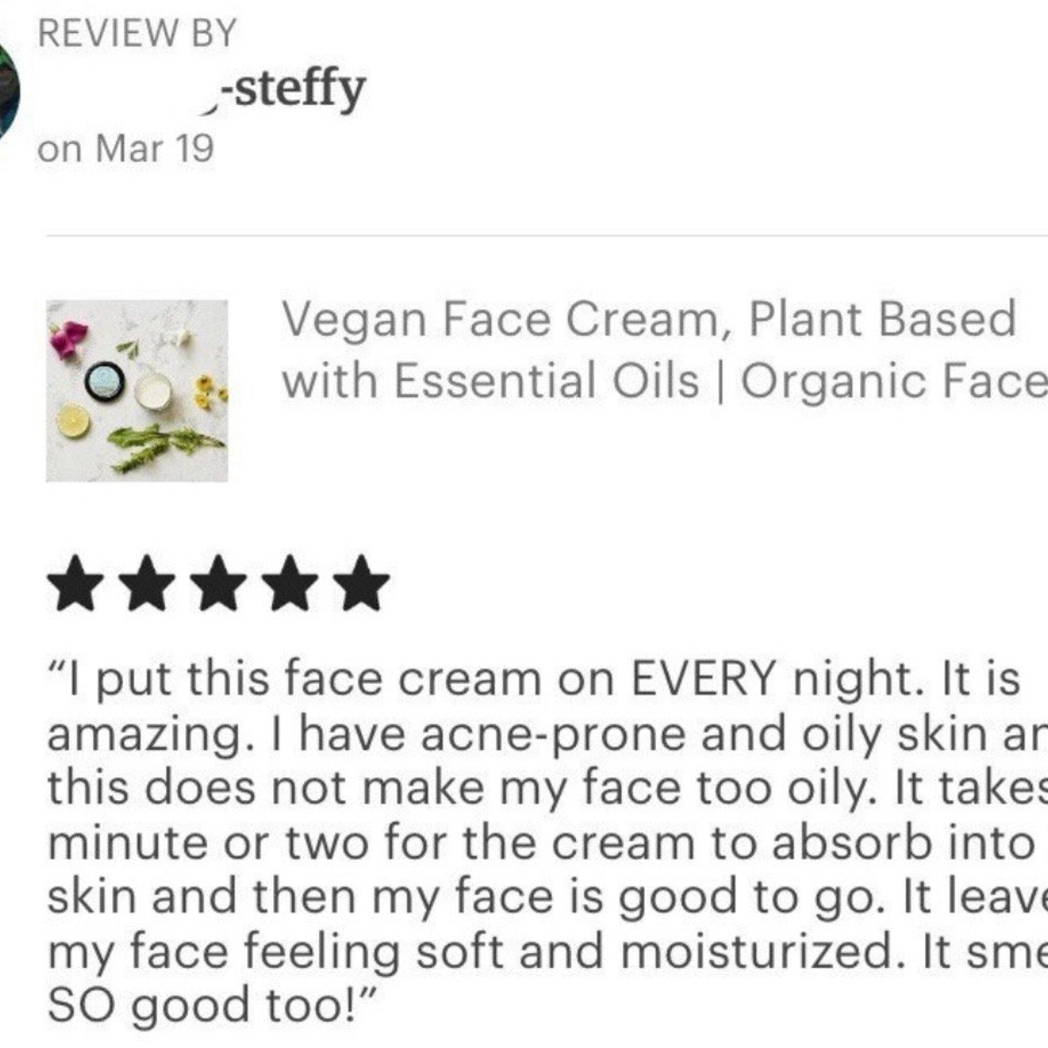 Additional view of Botanical Vegan Face Cream Lightweight Plant-Based Moisturizer with Essential Oi