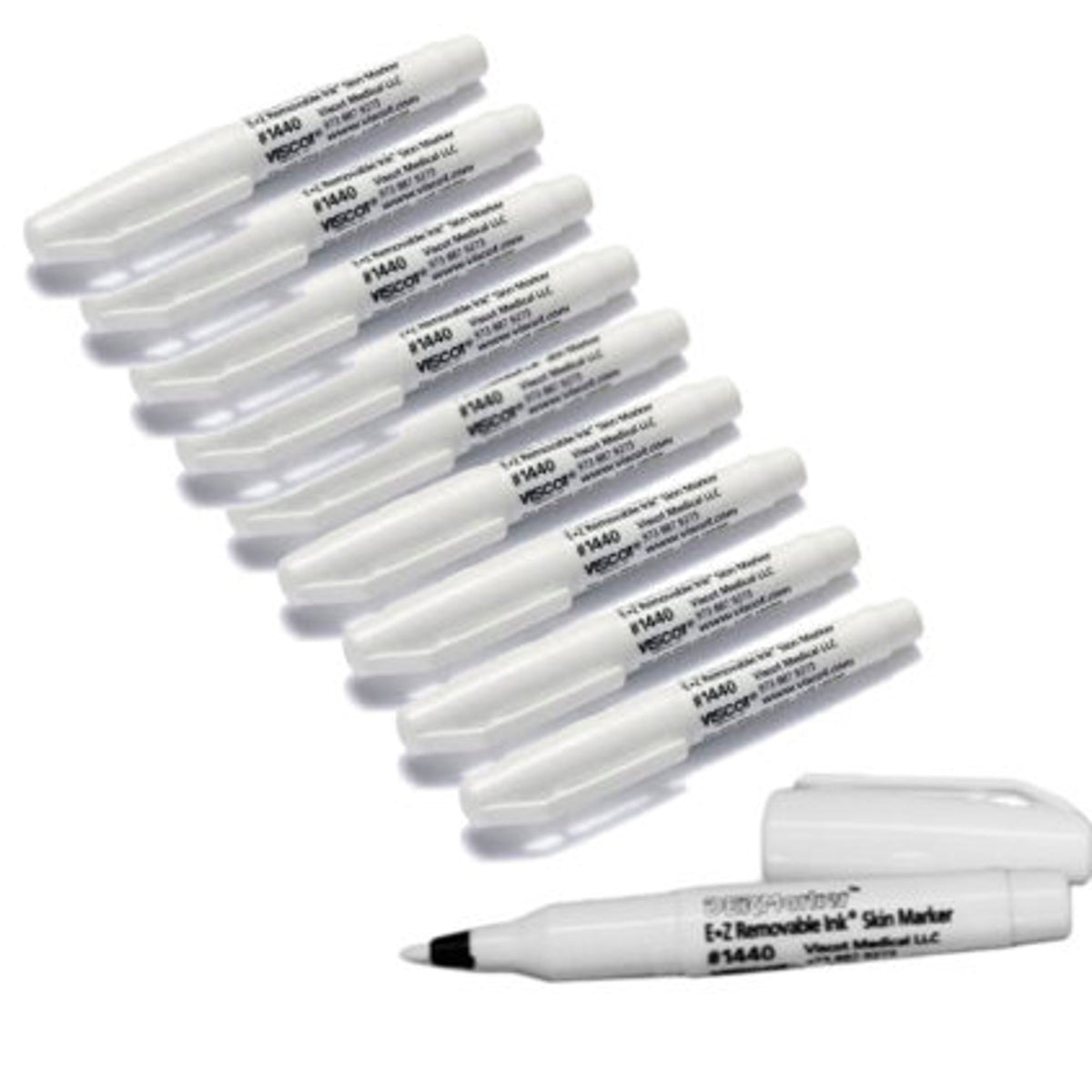 Main product view of VISCOT Skin Scribe White Ink Pen for Tattoo  Piercing Marking