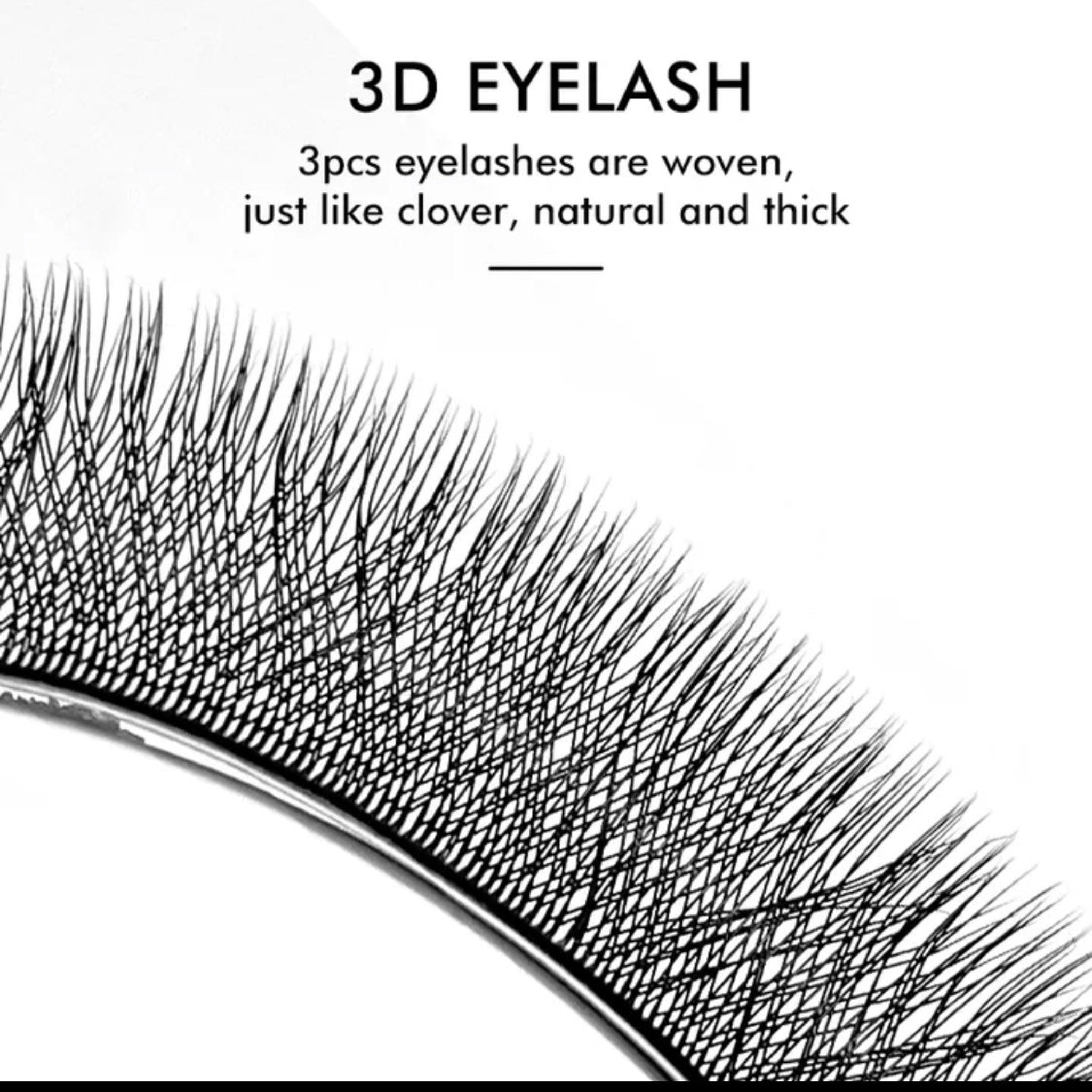 3D Eyelash, black woven style, natural and thick texture