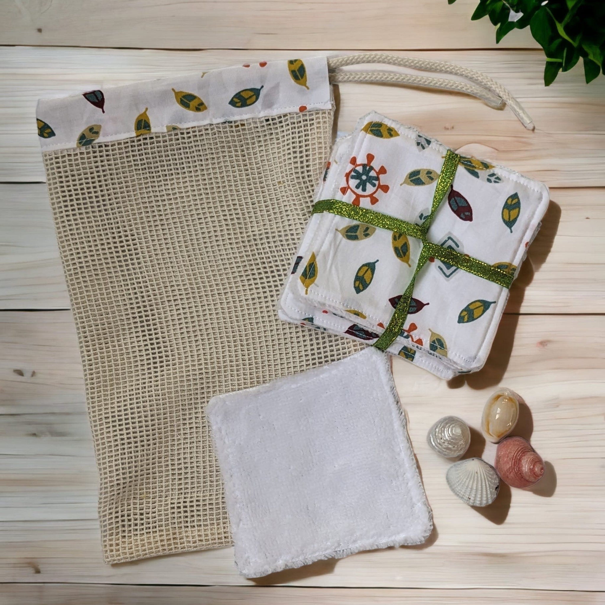 Close-up of soft bamboo fiber wipes with textured surface in neutral-toned packaging