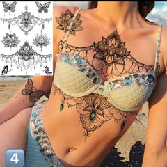 Usage example of Temporary Underboob Tattoo for Skin