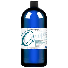 Detailed close-up of 100 Pure Cold-Pressed Avocado Oil for Skin Hair  Body  Non-GMO Deodorized