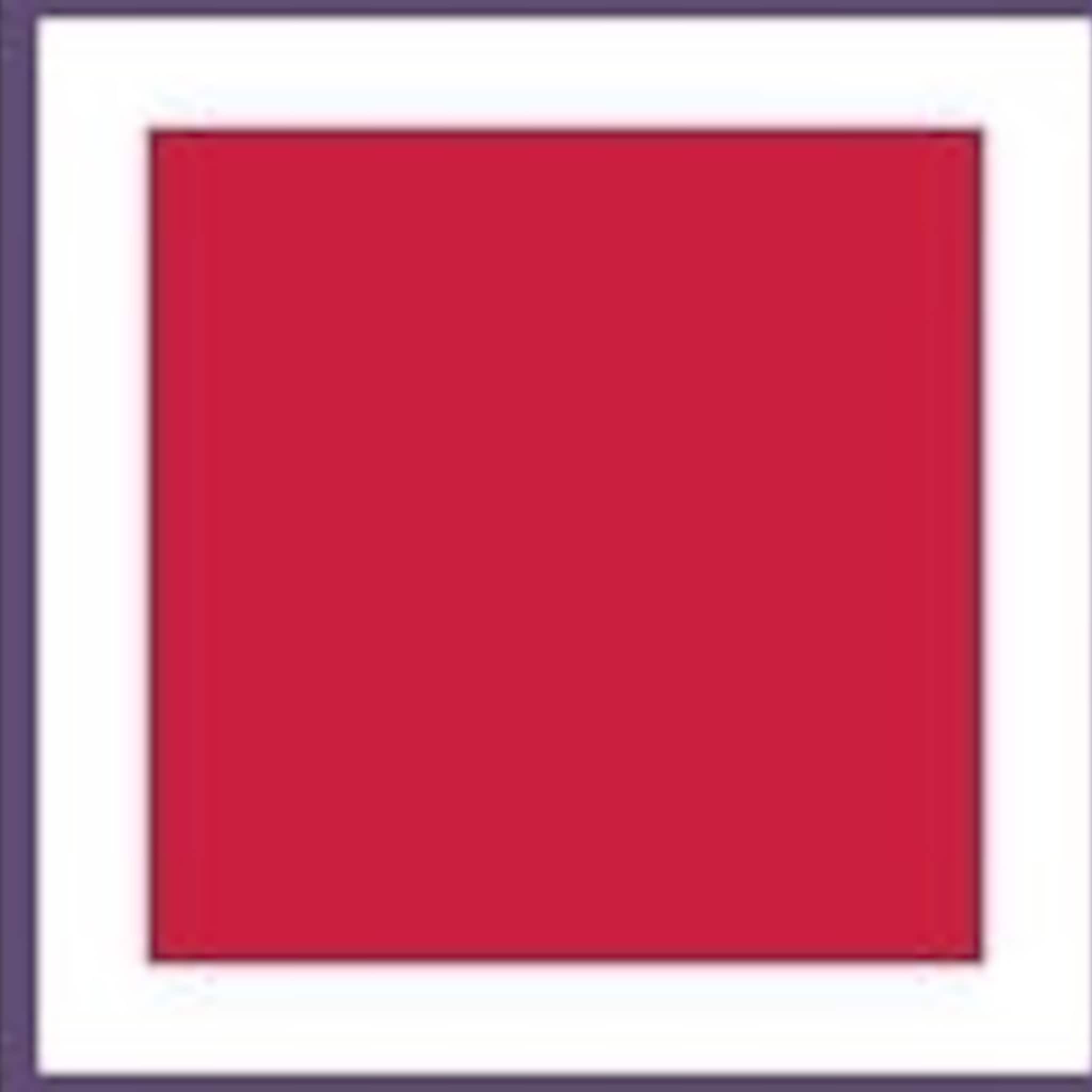 Red square with white and purple borders, simple geometric design