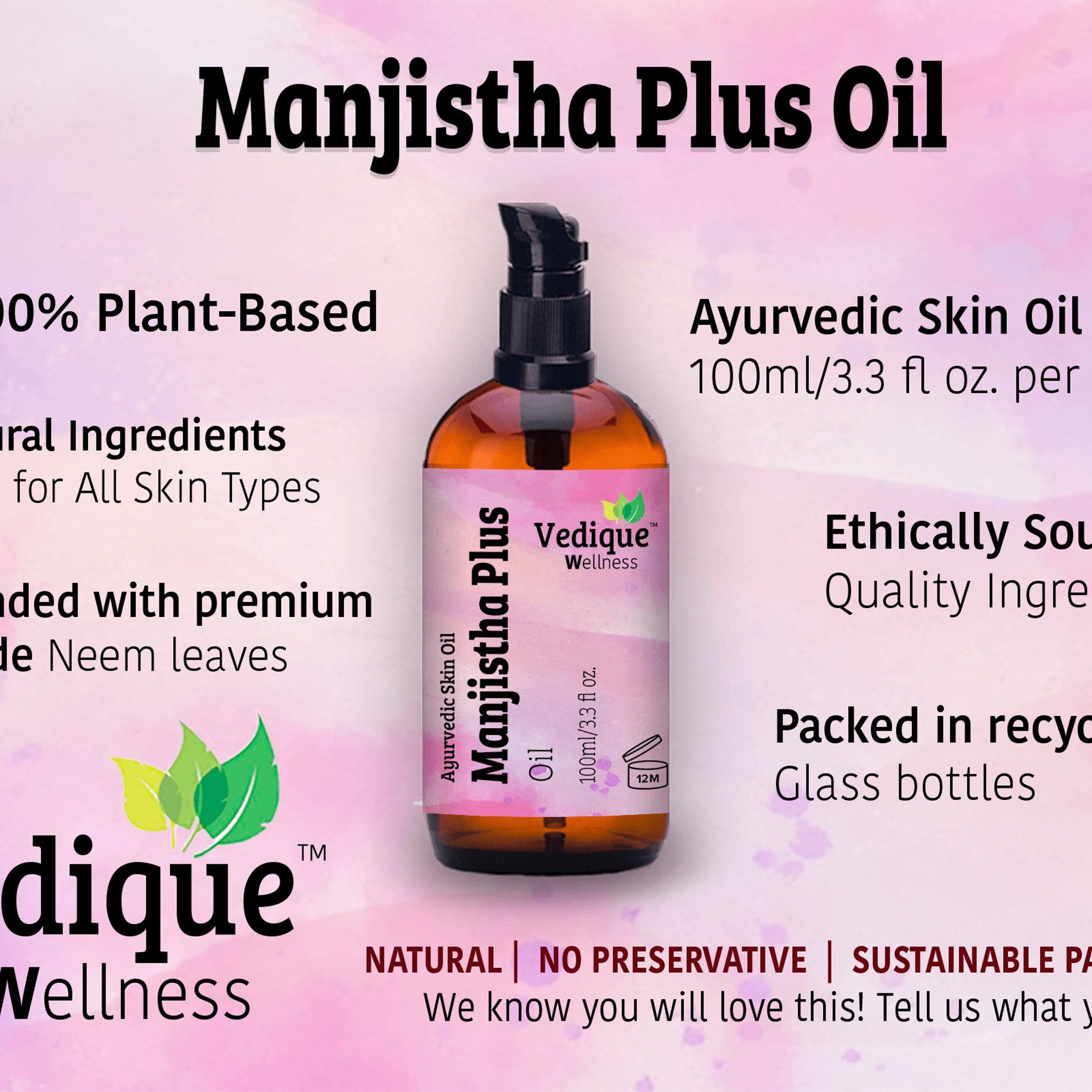 Hand applying golden Manjistha oil to cheek with fingertips, showcasing natural glow and lightweight texture