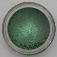 Fairy Frolic Mineral Eyeshadow in a soft shimmery pink shade with delicate gold flecks, shown in compact.