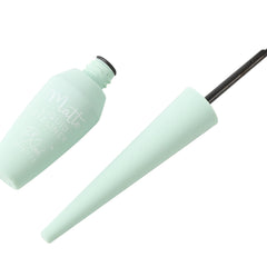 Liquid eyeliner in mint green, matte finish, with black applicator and Rlook Cosmetics text