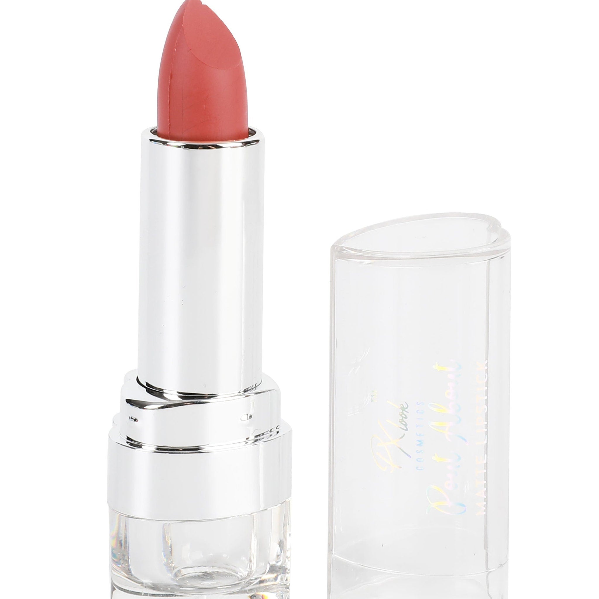 Side view of PXLOOK lipstick tube showing sleek black packaging with gold accent details