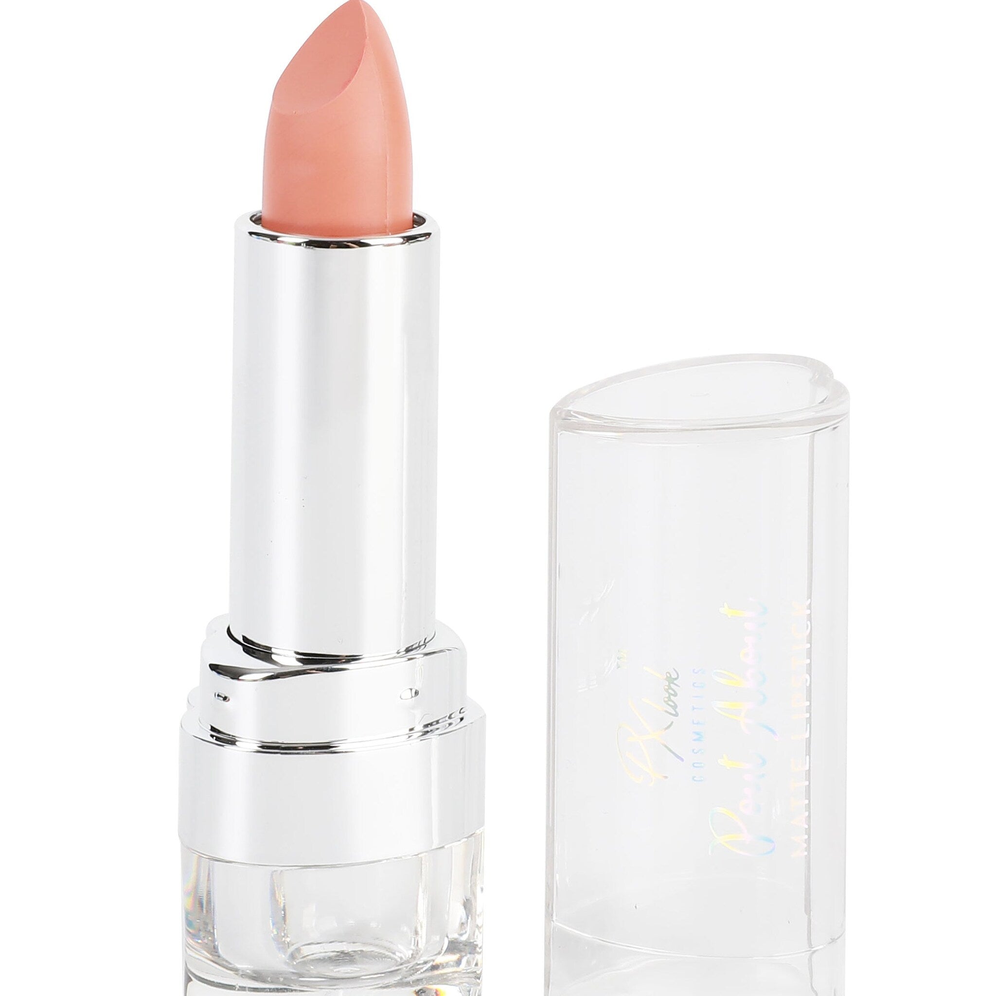 Side view of PXLOOK lipstick bullet showing creamy satin finish in bold berry shade with gold-toned casing