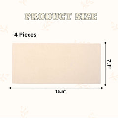 Beige rectangular fabric with dimensions, 4 pieces shown