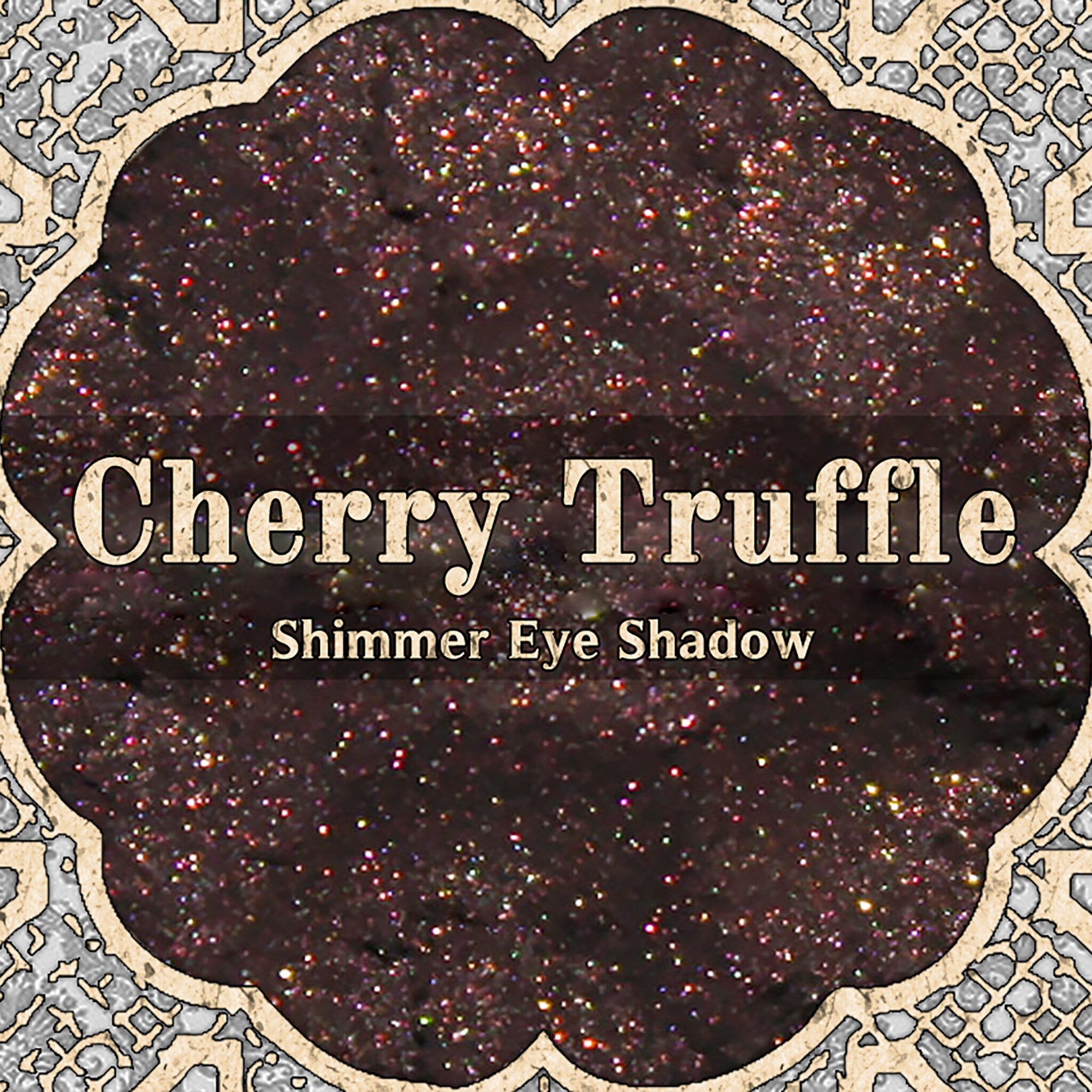 Dark rose brown vegan loose powder eyeshadow with shimmer in a small round jar