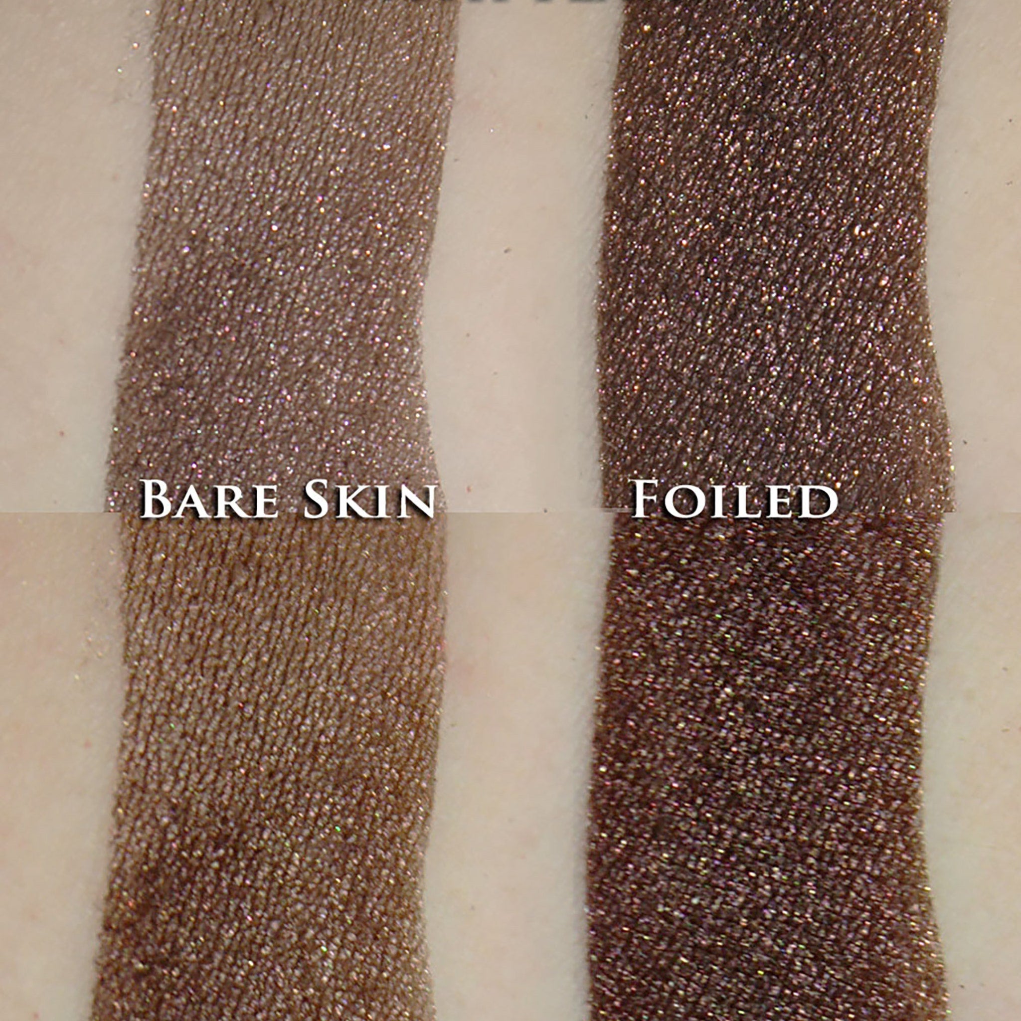 Hand applying Cherry Truffle shimmer eyeshadow with fingertip, showing dark rose brown loose powder blending on eyelid